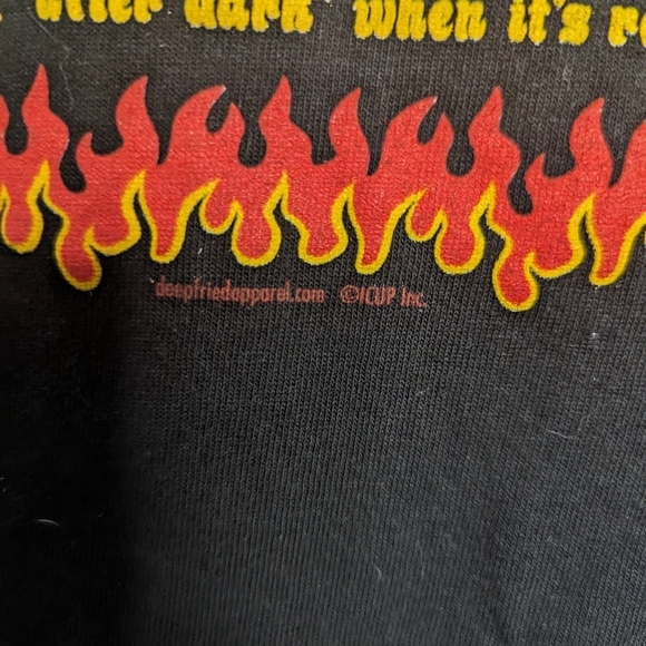 Vintage Y2K Burning Questions funny T-shirt Mens 2X Delta Tag - Picture 3 of 5